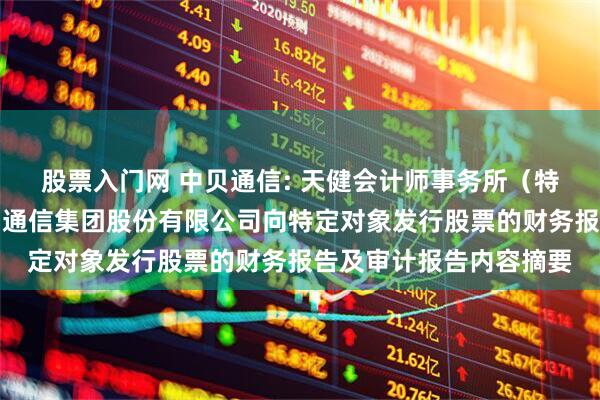 股票入门网 中贝通信: 天健会计师事务所（特殊普通合伙）关于中贝通信集团股份有限公司向特定对象发行股票的财务报告及审计报告内容摘要